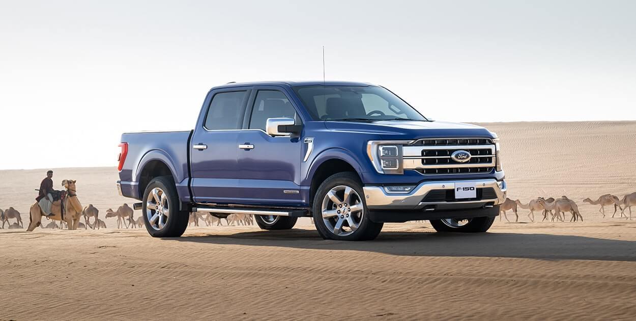 Ford F150 Blue Pickup Exterior
